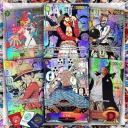 (Japanese) Full Set 2022~2026 One Piece OP15 Enel Koby Mihawk Sanji Manga Rare Card Proxy Anime Collection Foil Texture Cards