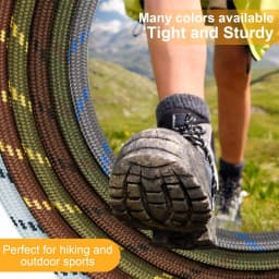 2 Pairs NEW 4.5mm Diameter Round German Training Hiking Shoe Laces Heavy Duty Work Boots Shoelaces for Men and Women