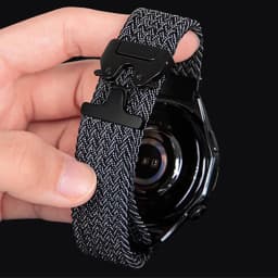 22mm 20mm Braided Nylon Loop Strap for Redmi Watch 5 Active/Lite Parachute Buckle Comfortable Band for Amazfit Active 3-2 Bip 6-