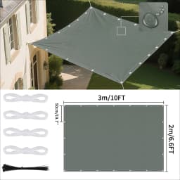 Waterproof Shade Sail with Grommets Tent Tarp Cover Sunshade Cloth Awning Canopy for Outdoor Garden Patio Camping Hiking Shelter