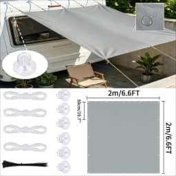 Waterproof Shade Sail with Grommets Tent Tarp Cover Sunshade Cloth Awning Canopy for Outdoor Garden Patio Camping Hiking Shelter