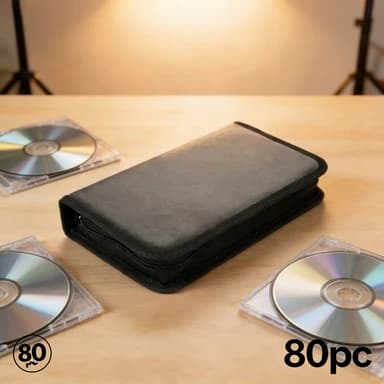80/40Pcs Large Capacity Disc CD DVD VCD Wallet Storage Organizer Case Holder Album Box Cases with Zipper Bags CD Box Accessories