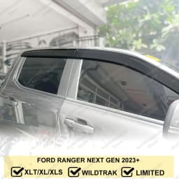 Window Visor Smoke Black Wind Visor For Ford Ranger T9 2023 2024 2025 2026 Sun Rain Deflector Guards NEXT GEN Car Accessories