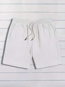 Summer thin linen shorts for men, loose and casual, five-inch pants, cotton and linen, breathable, suitable for beach and sports