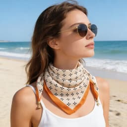 Luxury Magnetic Buckle Silk Scarf Women Soft Satin Neckerchief Female Autumn Winter Warmth Cold Resistance Fashion Square Scarve