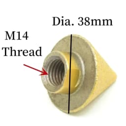 M10/M14 38/50mm Thread Diamond Beveling Chamfer Bit Cone Punching Expanding Drill Bit Grinding Wheel Carve Polishing