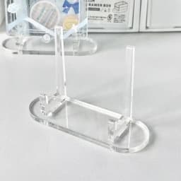 10pcs Transparent Display Stand Acrylic Badge Pins Storage Holder Multi-purpose Display Stand Desktop Medal Photo Card Display