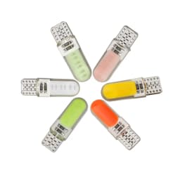 2/10PCS T10 W5W Car LED Bulbs Car Interior Dome Maps Trunk License Plate Lights 12V COB-12SMD 7500K White Yellow Red Blue Pink