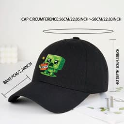 1 Creeper Pattern Baseball Cap | Unisex Hip-Hop Cap, lightweight and form-fitting, perfect for travel and casual wear year-round