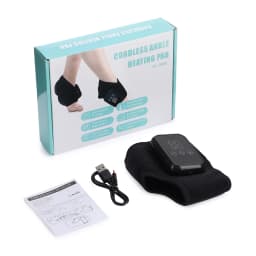 Wireless Electric Foot Ankle Vibration Massager Hot Compress Massage Support Ankle Brace Protector Plantar Fascia Muscle Relax