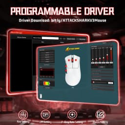ATTACK SHARK V3 Wireless Gaming Mouse, 65g Ultra Lightweight, 25K DPI PAW3311 Optical Sensor, 1K Polling, 2.4G/BT/USB Wired