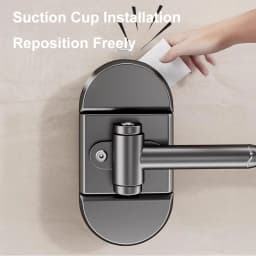 8 inch Wall Folding Mounted Makeup Mirror Double Side 3X No Drilling Adjustable Vanity Mirror for Bathroom & Bedroom