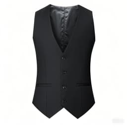 M-7XL Spring/summer Man Suit Vest Sleeveless Vest with Adjustable Waist Single Breasted Solid Color Business Suit Vest Wedding