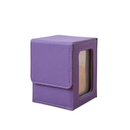 PU Window Collection Box Magnetic Closure Stain-resistant Trading Card Storage Box Moisture-proof with Lid Card Deck Box