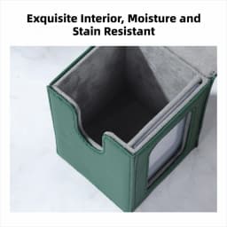 PU Window Collection Box Magnetic Closure Stain-resistant Trading Card Storage Box Moisture-proof with Lid Card Deck Box