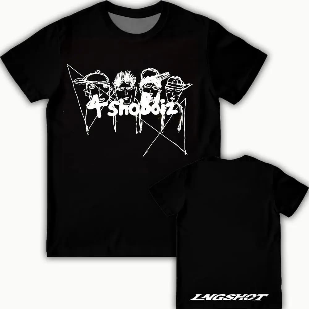 2026 New LNGSHOT Kpop Jay Park Same T-Shirt Summer Street Style Short-Sleeve Tee Men's Women's Trendy Hip Hop Crew Neck Top