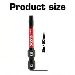 10/20 Pieces of S2 Steel Industrial Torx Screwdriver Bits, T25 Tip Type, 50mm Long, High Torque, Rust-Resistant, Durable, Portable Storage, for Precision Electronic Repair/Automotive Assembly