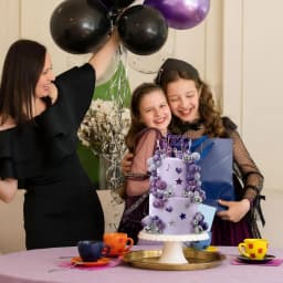 Sparkle K-Pop Birthday Cake Decor: Purple Disco Balls, Musical Notes & Glitter Stars – Party Supplies for Fans
