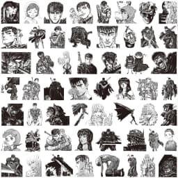 82PCS Berserk Stickers Guts DIY Diary Phone Case Handmade Scrapbook Aesthetic Stickers
