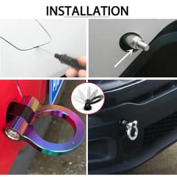 Colors Universal Racing Tow Hook Front Rear Car Trailer Hook Car Traction Hook M16 for European Cars M18 for Japanese Cars