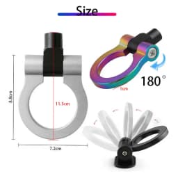 Colors Universal Racing Tow Hook Front Rear Car Trailer Hook Car Traction Hook M16 for European Cars M18 for Japanese Cars