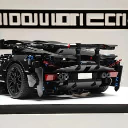 1:14 Black Sports Car Building Blocks Set 1000PCS+, Suitable for 14+, Educational Assembled Model, Home Decoration & Gift