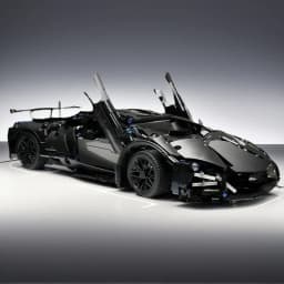 1:14 Black Sports Car Building Blocks Set 1000PCS+, Suitable for 14+, Educational Assembled Model, Home Decoration & Gift