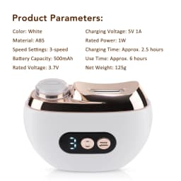 2 in 1 Multi-functional Electric Nail Clipper 3-Speed Nail Polishing Auto Nail Trimmer Scissor File with Light for Kids Adult