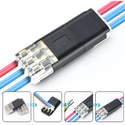 100pcs Electric Wire Connector No Strip Quick Dual Line Cable Interconnection Detachable Automotive Terminal Plug
