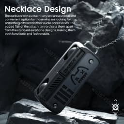 Zombies Cat B8 TWS Wireless Earbuds Necklace Design Bluetooth 5.4 Headphone ENC Call Noise Reduction Wireless Earphones with Mic