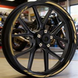 16PCS/1Set Racing Stripes 15-19 Inch Motorcycle Wheel Stickers Waterproof Rim Vinyl Decals Modified Scooter Decoration