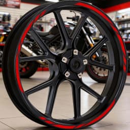 16PCS/1Set Racing Stripes 15-19 Inch Motorcycle Wheel Stickers Waterproof Rim Vinyl Decals Modified Scooter Decoration