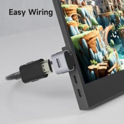 Hagibis Mini HDMI to HDMI Adapter Right Angle 90 Degree Male to Female Mini HDMI Connector L Shape Converter High Refresh Rate