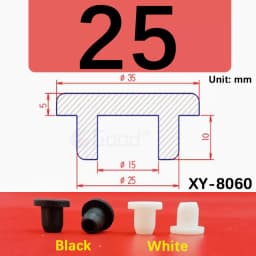 White Round Silicone Rubber Plug Rubber Seal Hole Plugs Cover Hollow Blanking End Cap Dust Stopper 6.8mm~68.6mm Size