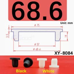 White Round Silicone Rubber Plug Rubber Seal Hole Plugs Cover Hollow Blanking End Cap Dust Stopper 6.8mm~68.6mm Size