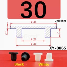 White Round Silicone Rubber Plug Rubber Seal Hole Plugs Cover Hollow Blanking End Cap Dust Stopper 6.8mm~68.6mm Size