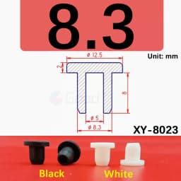 White Round Silicone Rubber Plug Rubber Seal Hole Plugs Cover Hollow Blanking End Cap Dust Stopper 6.8mm~68.6mm Size