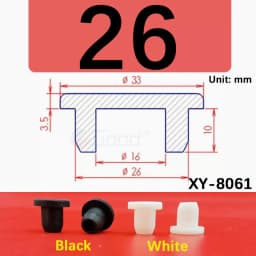 White Round Silicone Rubber Plug Rubber Seal Hole Plugs Cover Hollow Blanking End Cap Dust Stopper 6.8mm~68.6mm Size