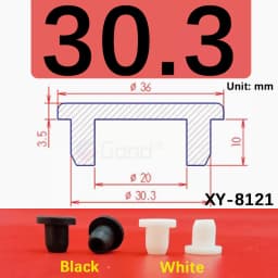 White Round Silicone Rubber Plug Rubber Seal Hole Plugs Cover Hollow Blanking End Cap Dust Stopper 6.8mm~68.6mm Size