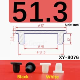 White Round Silicone Rubber Plug Rubber Seal Hole Plugs Cover Hollow Blanking End Cap Dust Stopper 6.8mm~68.6mm Size