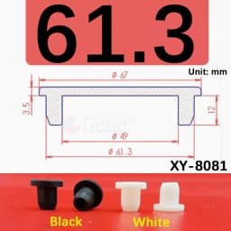 White Round Silicone Rubber Plug Rubber Seal Hole Plugs Cover Hollow Blanking End Cap Dust Stopper 6.8mm~68.6mm Size