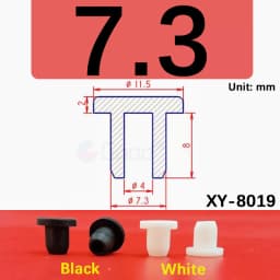 White Round Silicone Rubber Plug Rubber Seal Hole Plugs Cover Hollow Blanking End Cap Dust Stopper 6.8mm~68.6mm Size