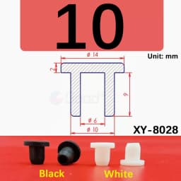 White Round Silicone Rubber Plug Rubber Seal Hole Plugs Cover Hollow Blanking End Cap Dust Stopper 6.8mm~68.6mm Size