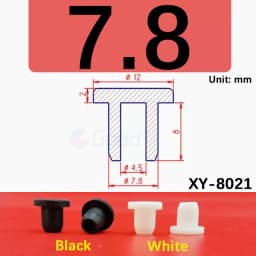 White Round Silicone Rubber Plug Rubber Seal Hole Plugs Cover Hollow Blanking End Cap Dust Stopper 6.8mm~68.6mm Size