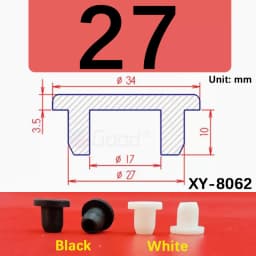 White Round Silicone Rubber Plug Rubber Seal Hole Plugs Cover Hollow Blanking End Cap Dust Stopper 6.8mm~68.6mm Size