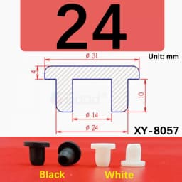 White Round Silicone Rubber Plug Rubber Seal Hole Plugs Cover Hollow Blanking End Cap Dust Stopper 6.8mm~68.6mm Size