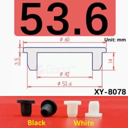 White Round Silicone Rubber Plug Rubber Seal Hole Plugs Cover Hollow Blanking End Cap Dust Stopper 6.8mm~68.6mm Size