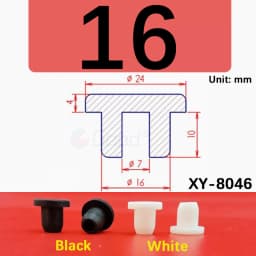 White Round Silicone Rubber Plug Rubber Seal Hole Plugs Cover Hollow Blanking End Cap Dust Stopper 6.8mm~68.6mm Size