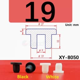 White Round Silicone Rubber Plug Rubber Seal Hole Plugs Cover Hollow Blanking End Cap Dust Stopper 6.8mm~68.6mm Size