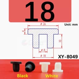 White Round Silicone Rubber Plug Rubber Seal Hole Plugs Cover Hollow Blanking End Cap Dust Stopper 6.8mm~68.6mm Size